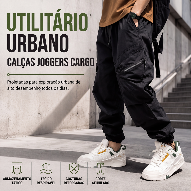 ✨Calças cargo masculinas casuais com vários bolsos