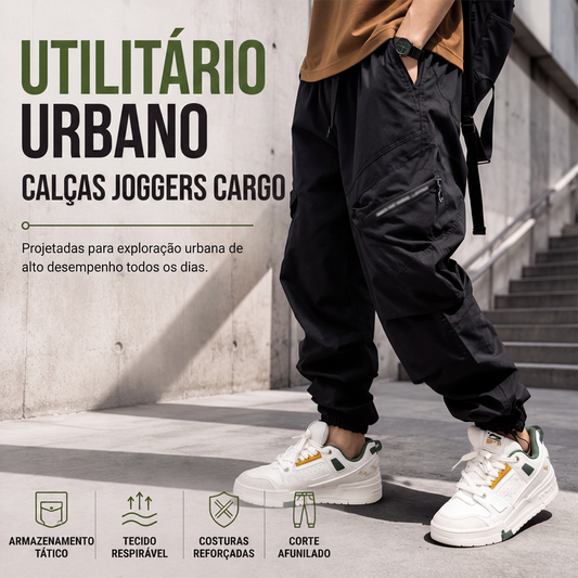 ✨Calças cargo masculinas casuais com vários bolsos