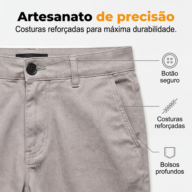 ✨Calça moderna de cintura baixa com perna slim