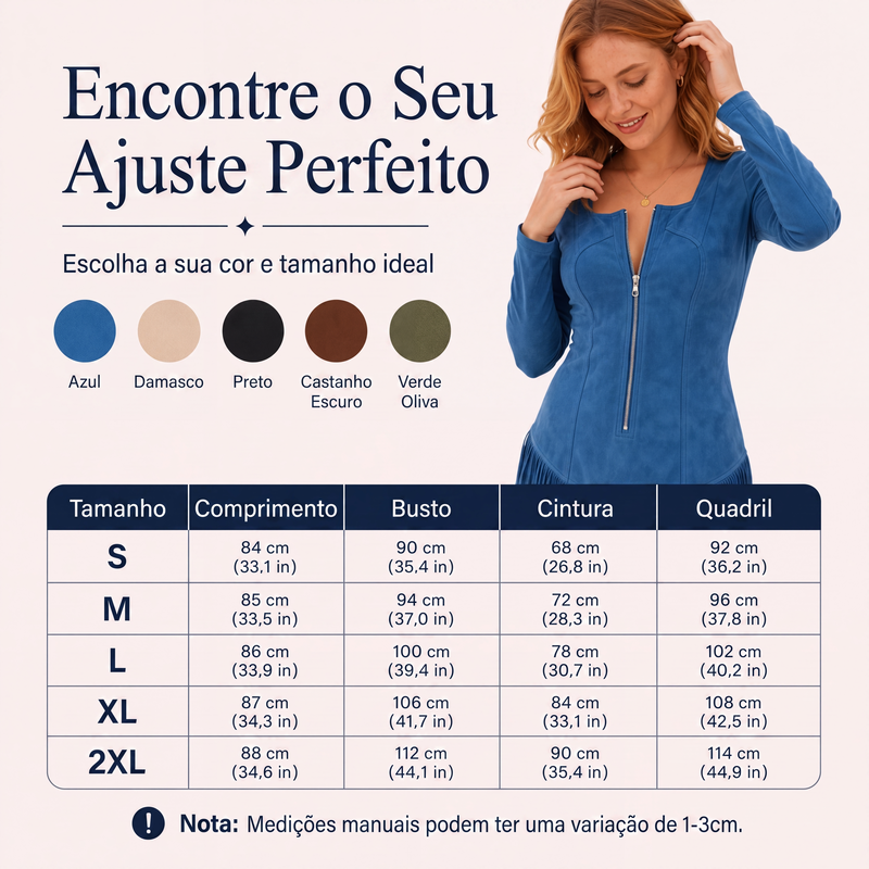 ✨👗Vestido de franja com meio zíper e corte justo para mulher