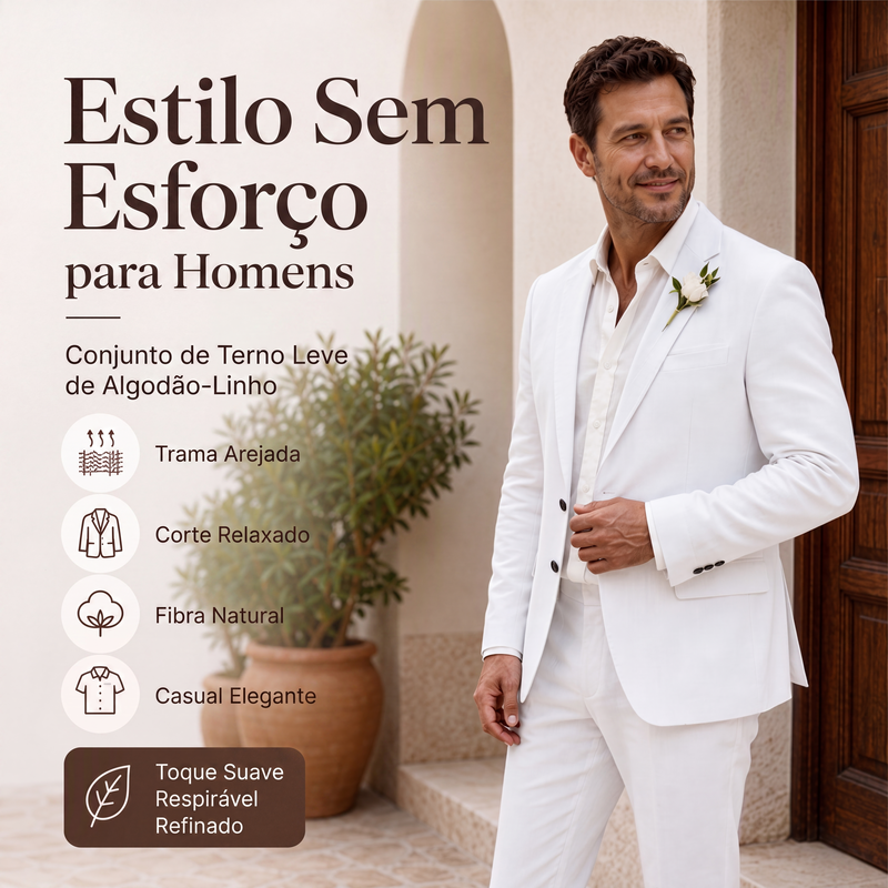 ✨Blazer masculino clássico de dois botões com corte slim