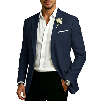 ✨Blazer masculino clássico de dois botões com corte slim