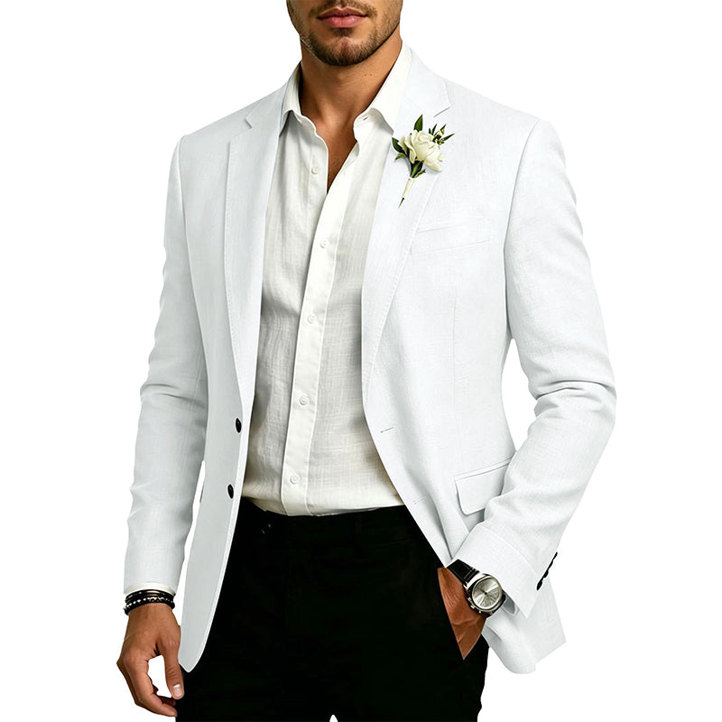 ✨Blazer masculino clássico de dois botões com corte slim