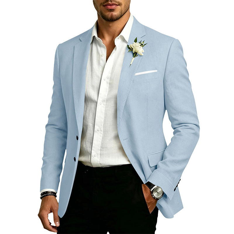 ✨Blazer masculino clássico de dois botões com corte slim