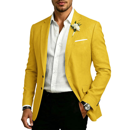 ✨Blazer masculino clássico de dois botões com corte slim