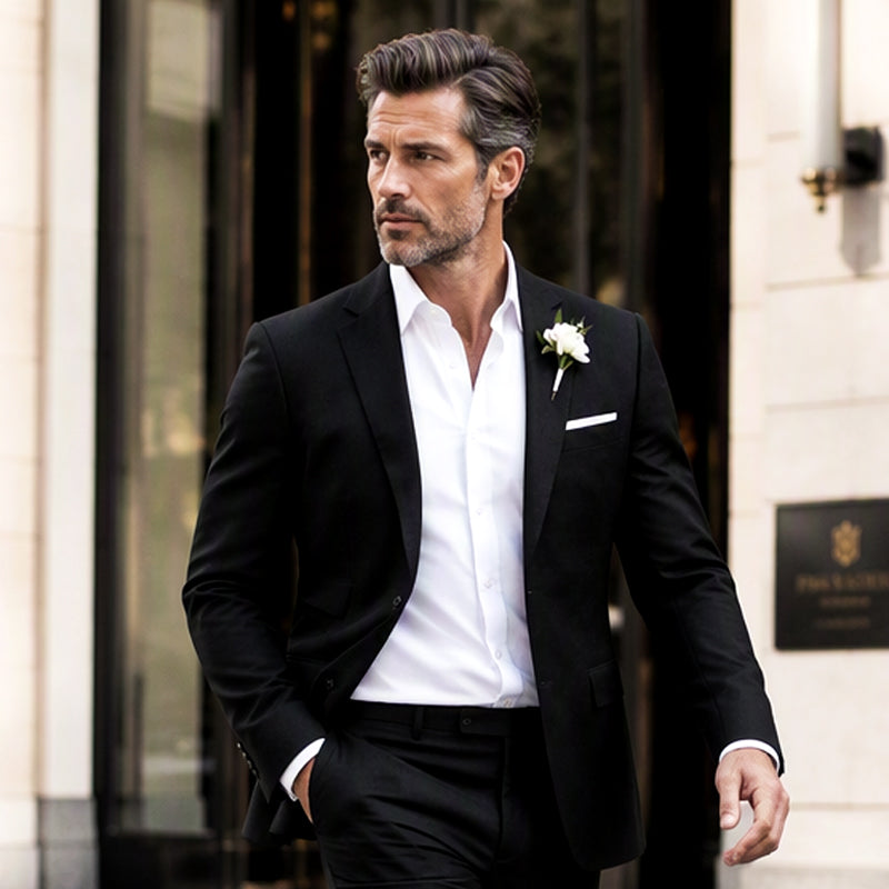 ✨Blazer masculino clássico de dois botões com corte slim