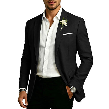 ✨Blazer masculino clássico de dois botões com corte slim