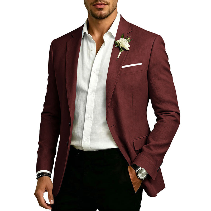✨Blazer masculino clássico de dois botões com corte slim