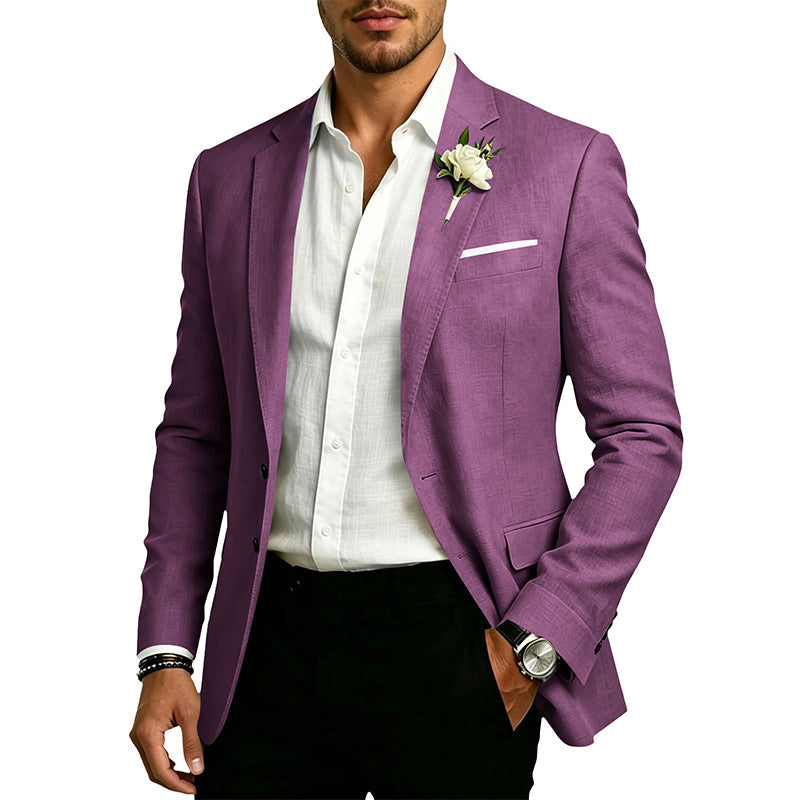 ✨Blazer masculino clássico de dois botões com corte slim