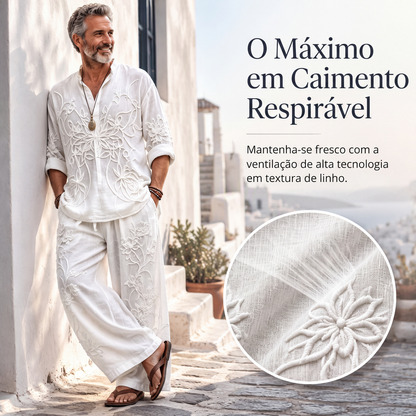 ✨Conjunto de 2 peças masculino retrô de corte solto