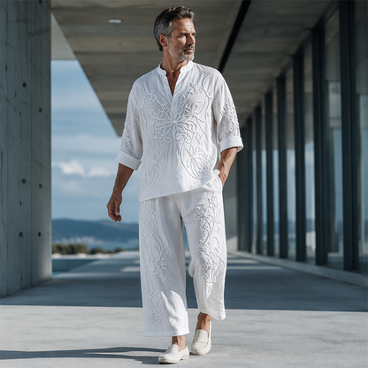 ✨Conjunto de 2 peças masculino retrô de corte solto