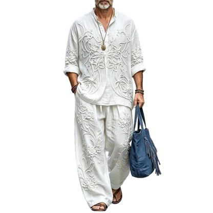 ✨Conjunto de 2 peças masculino retrô de corte solto