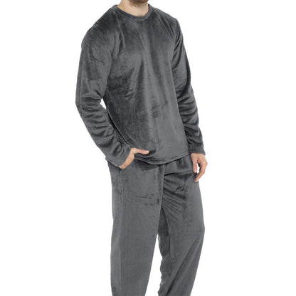 Conjunto de Pijama Térmico Aconchegante de Veludo para Homem