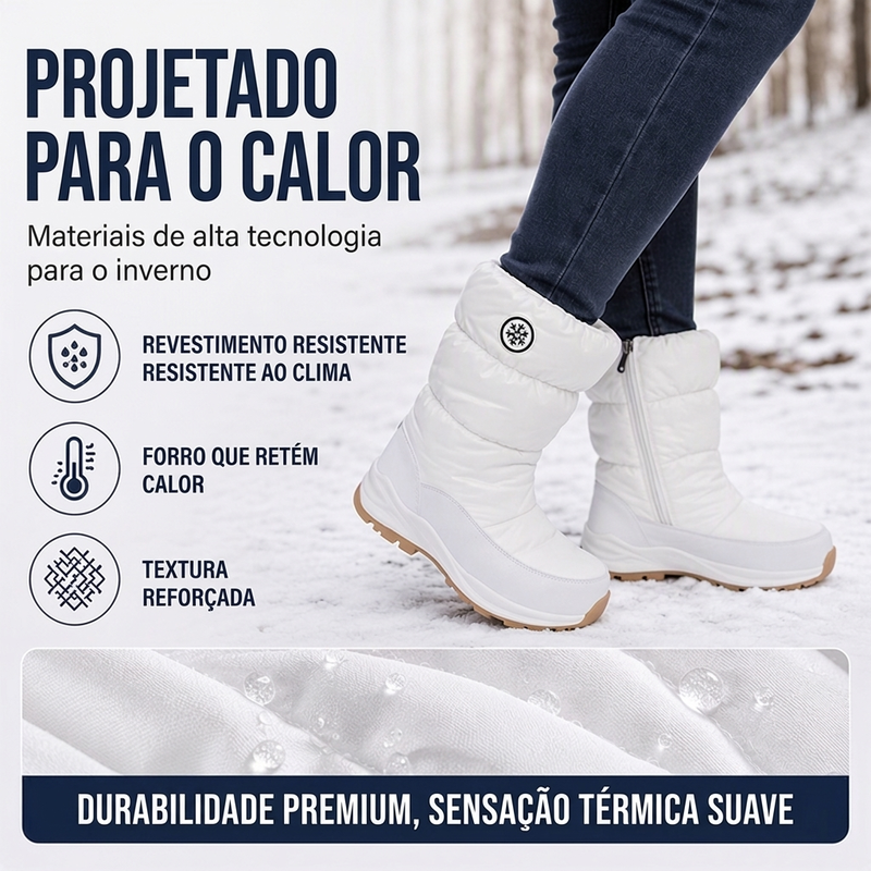 BOTAS DE NEVE ANTIDERRAPANTES DE INVERNO PARA MULHERES, ATÉ O MEIO DA PANTURRILHA