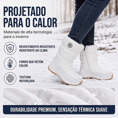 BOTAS DE NEVE ANTIDERRAPANTES DE INVERNO PARA MULHERES, ATÉ O MEIO DA PANTURRILHA