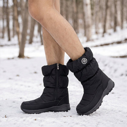 BOTAS DE NEVE ANTIDERRAPANTES DE INVERNO PARA MULHERES, ATÉ O MEIO DA PANTURRILHA