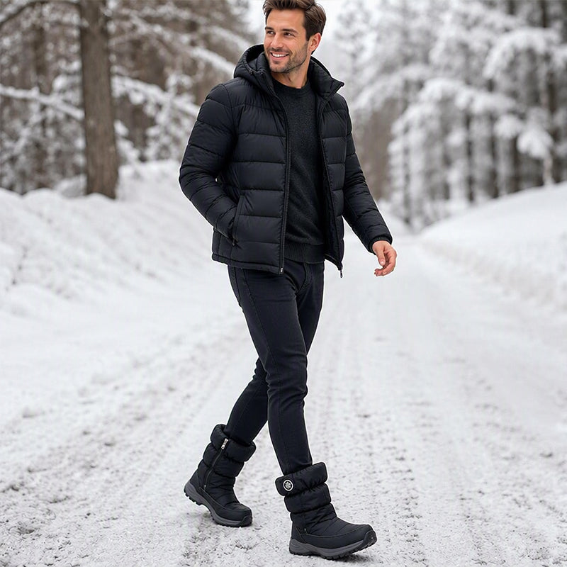 BOTAS DE NEVE ANTIDERRAPANTES DE INVERNO PARA MULHERES, ATÉ O MEIO DA PANTURRILHA
