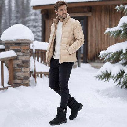 BOTAS DE NEVE ANTIDERRAPANTES DE INVERNO PARA MULHERES, ATÉ O MEIO DA PANTURRILHA