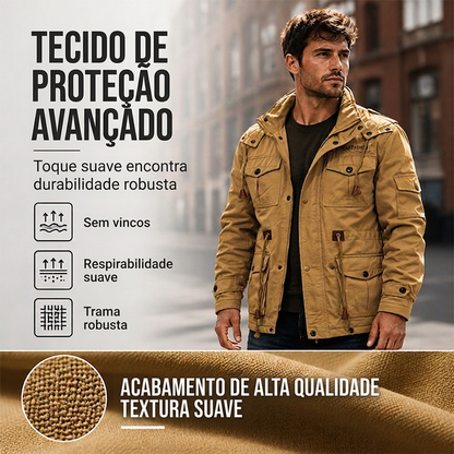 Jaqueta térmica de inverno para homens com capuz removível