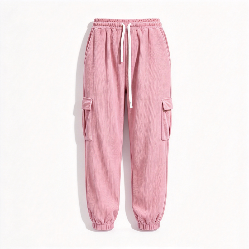 Calça Jogger de Veludo Cotim Casual Feminina