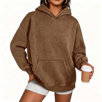 Moletom Unissex Casual Oversized com Lavagem Ácida
