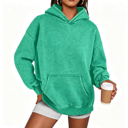 Moletom Unissex Casual Oversized com Lavagem Ácida