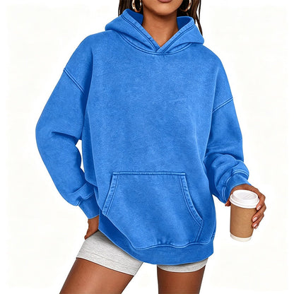 Moletom Unissex Casual Oversized com Lavagem Ácida