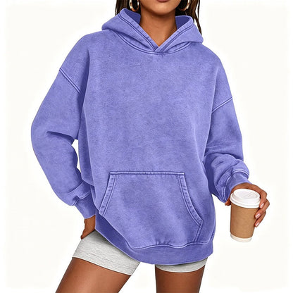 Moletom Unissex Casual Oversized com Lavagem Ácida