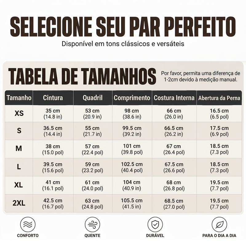 Calças de moletom térmicas confortáveis de inverno para homens