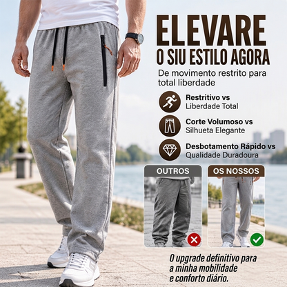 Calças de moletom térmicas confortáveis de inverno para homens