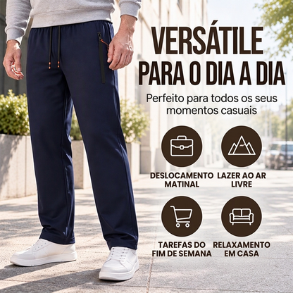 Calças de moletom térmicas confortáveis de inverno para homens