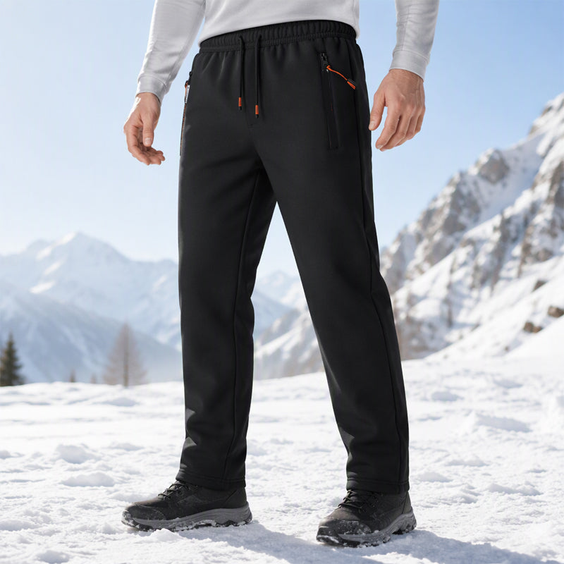 Calças de moletom térmicas confortáveis de inverno para homens