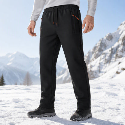 Calças de moletom térmicas confortáveis de inverno para homens