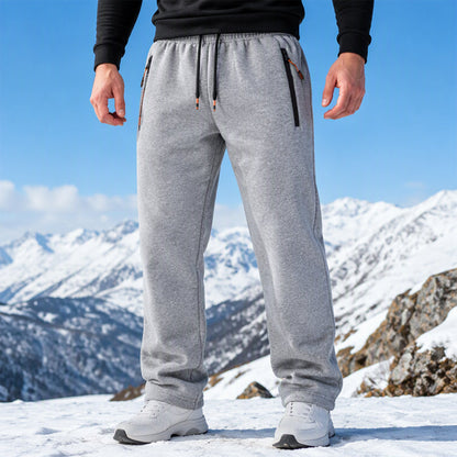 Calças de moletom térmicas confortáveis de inverno para homens