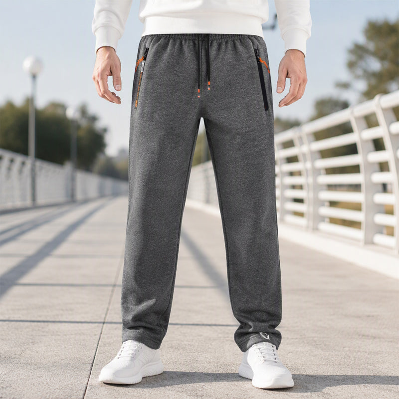 Calças de moletom térmicas confortáveis de inverno para homens