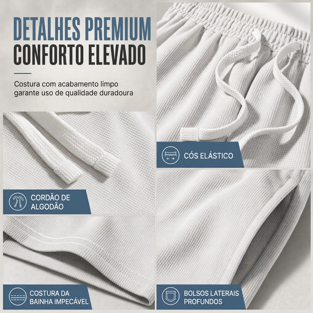 Calças esportivas masculinas de corte casual e solto