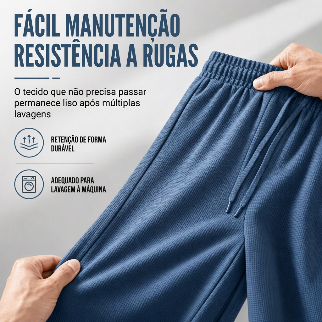 Calças esportivas masculinas de corte casual e solto
