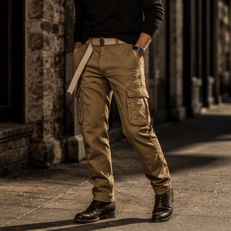 Calças cargo táticas masculinas com múltiplos bolsos