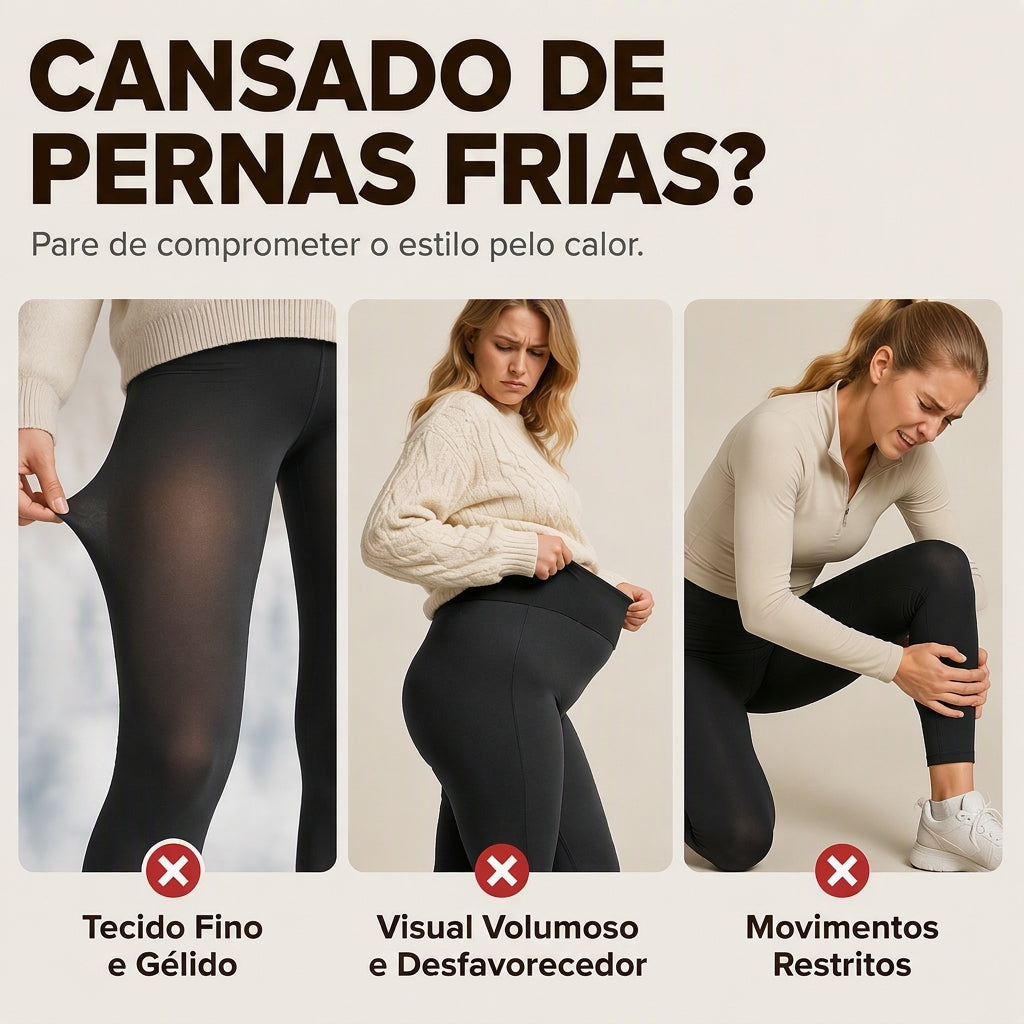 Calça Térmica de Ioga Feminina de Cintura Alta