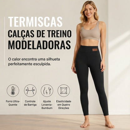 Calça Térmica de Ioga Feminina de Cintura Alta