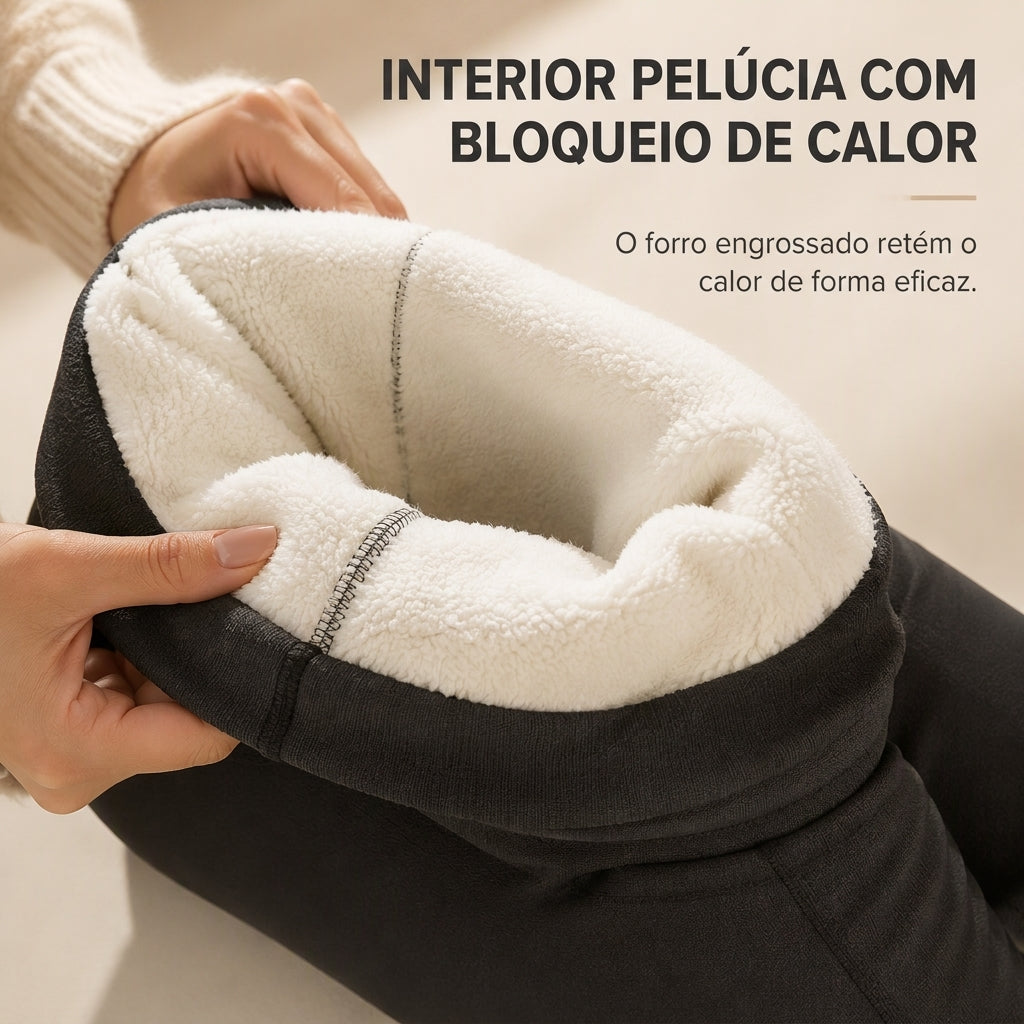 Calça Térmica de Ioga Feminina de Cintura Alta