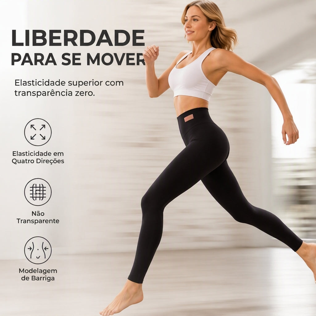 Calça Térmica de Ioga Feminina de Cintura Alta