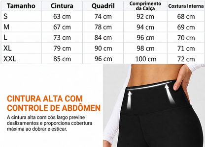 Calça Térmica de Ioga Feminina de Cintura Alta