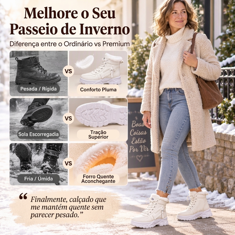 Botas femininas de cano curto com forro de pelúcia quente para inverno