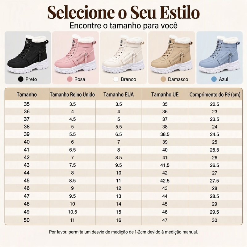 Botas femininas de cano curto com forro de pelúcia quente para inverno