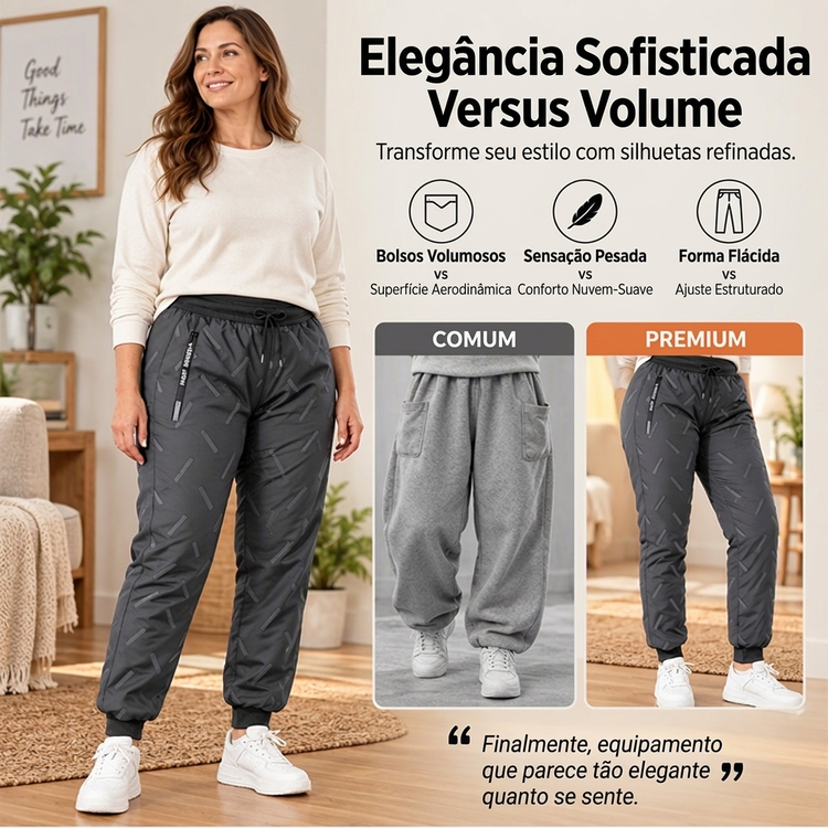 Calças femininas com forro Sherpa e resistentes à água