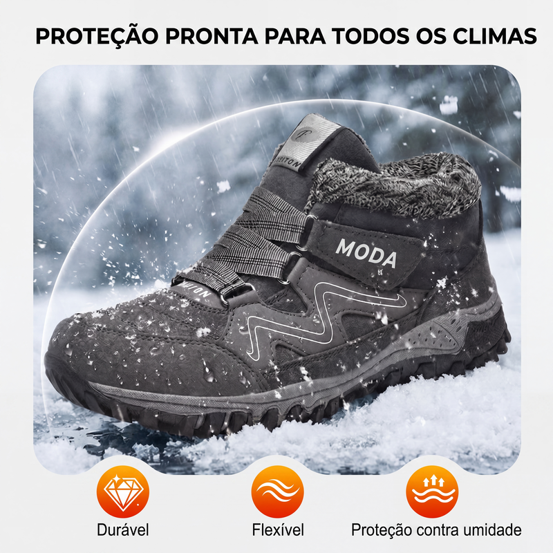 Botas unissex térmicas de tornozelo para inverno e atividades ao ar livre