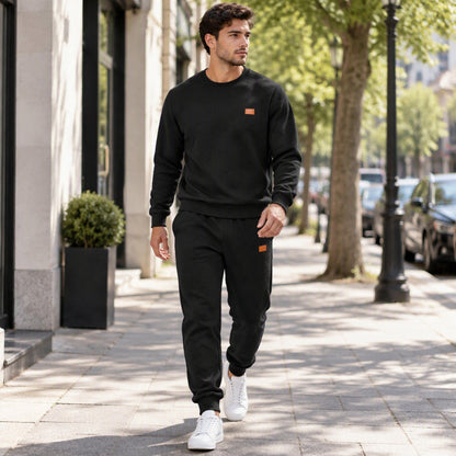 Conjunto Esportivo Casual Masculino em Jacquard Texturizado