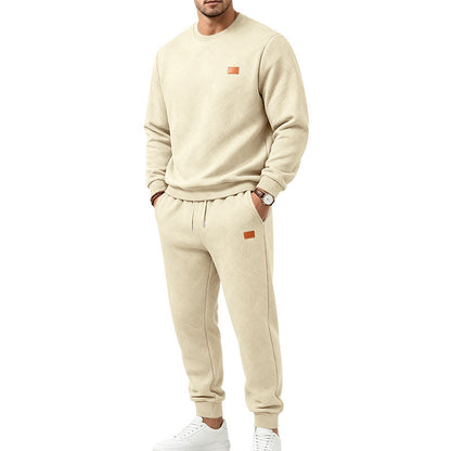 Conjunto Esportivo Casual Masculino em Jacquard Texturizado