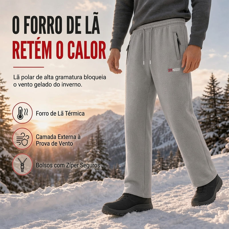 Calças de lã grossas e quentes unissex